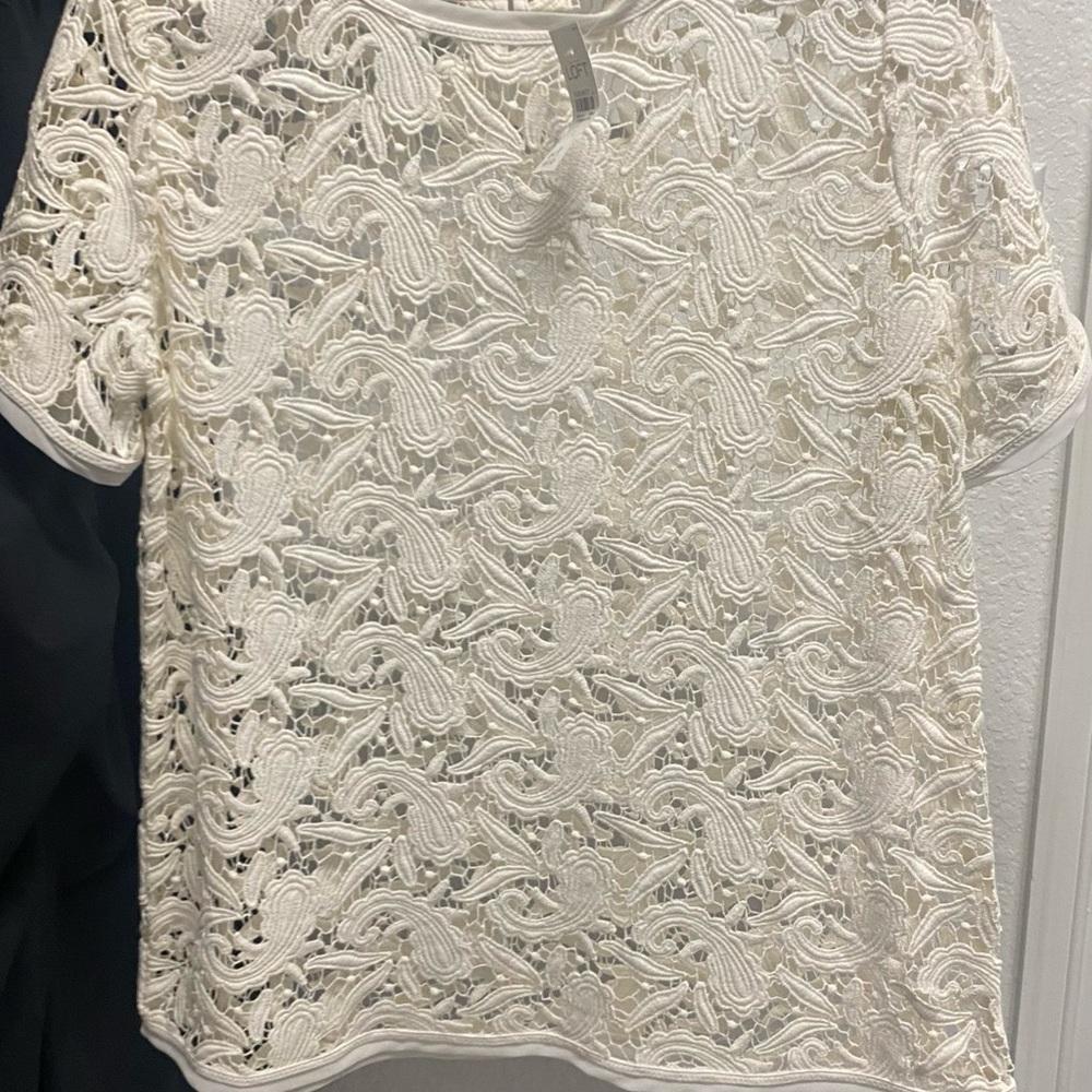 LOFT Cream Lace Blouse